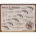 Знак декоративный металлический "Smith & Wesson-револьверы"